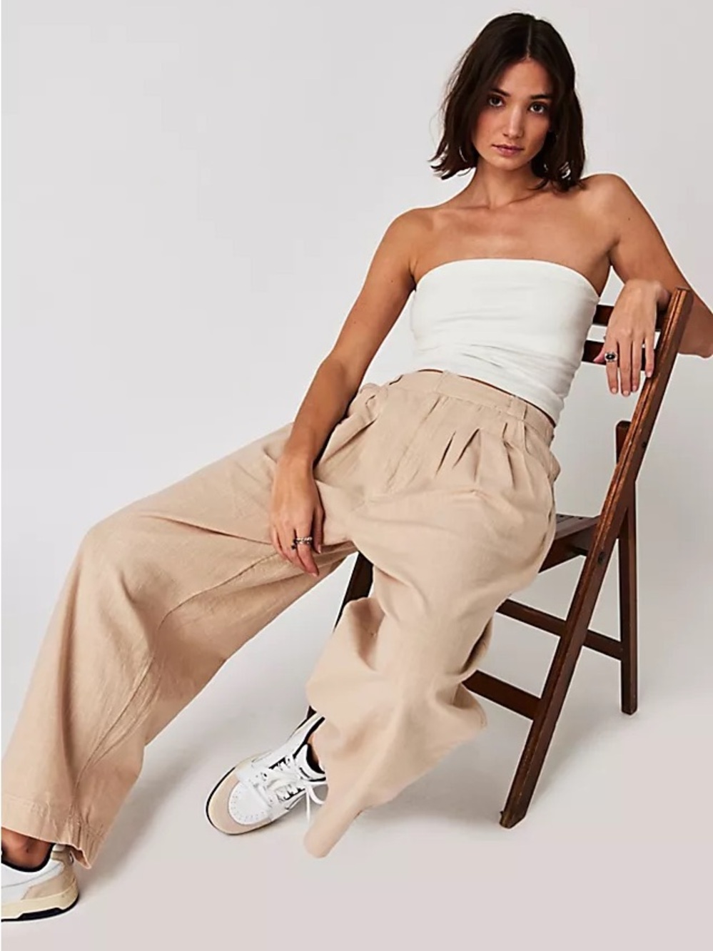 Free People lotta love linen trousers